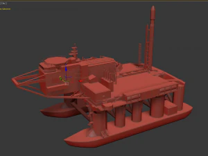 sea launch rocket platform 3d model vray 3D Model