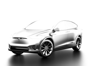 tesla model x car vray corona 3D Model