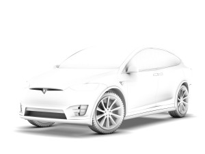 tesla model x car vray corona 3D Model