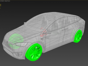 tesla model x car vray corona 3D Model