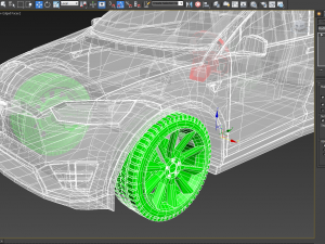tesla model x car vray corona 3D Model