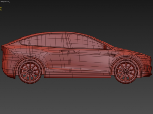 tesla model x car vray corona 3D Model