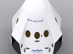 dragon spacex 3d model vray 3ds max 3D 모델