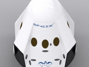 dragon spacex 3d model vray 3ds max 3D Model