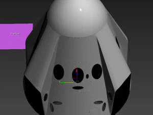 dragon spacex 3d model vray 3ds max 3D Model