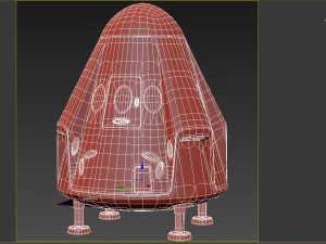 dragon spacex 3d model vray 3ds max 3D Model
