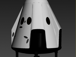 dragon spacex 3d model vray 3ds max 3D 모델