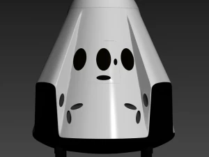 dragon spacex 3d model vray 3ds max 3D Model