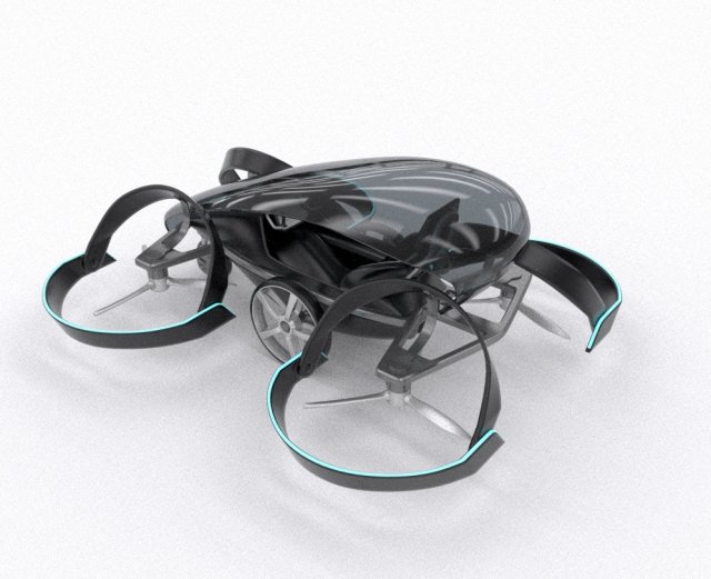 skydrive toyota drone taxi concept 3d model vray 3D 모델 .c4d .max .obj .3ds .fbx .stl .blend 