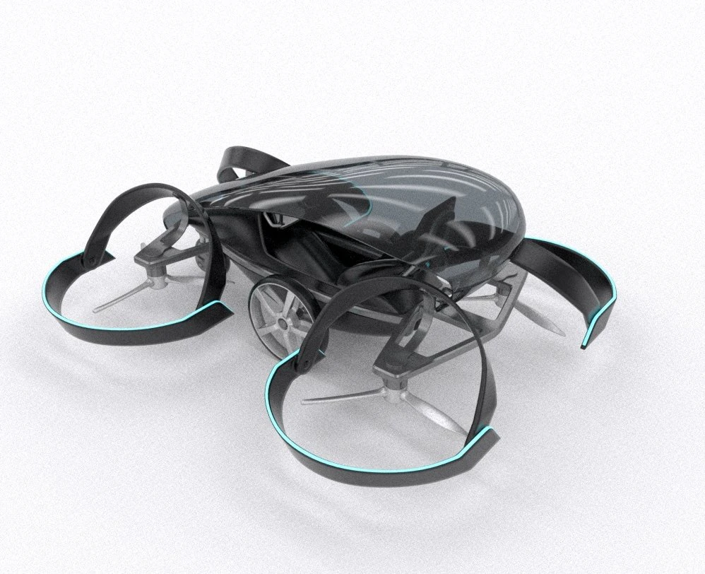 skydrive toyota drone taxi concept 3d model vray 3D Model .c4d .max .obj .3ds .fbx .stl .blend 