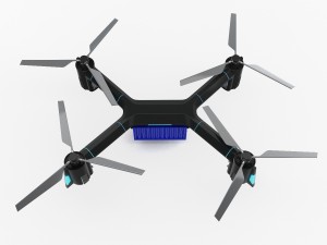 cargo quadrocopter dron concept 01 Modelo 3D
