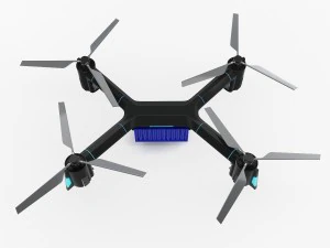 cargo quadrocopter dron concept 01 3D Model