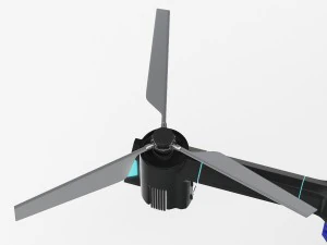 cargo quadrocopter dron concept 01 3D Model