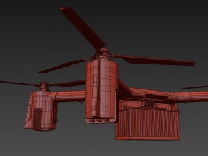 cargo quadrocopter dron concept 01 Modelo 3D