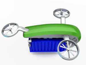 cargo quadrocopter dron concept 02 3D Model