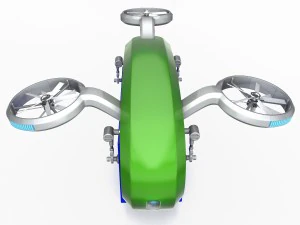cargo quadrocopter dron concept 02 3D Model