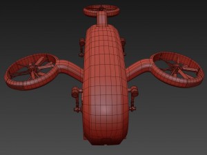 cargo quadrocopter dron concept 02 Modèle 3D