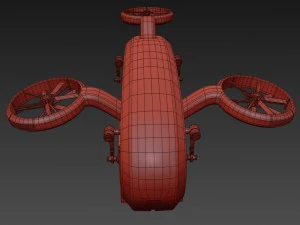 cargo quadrocopter dron concept 02 3D Model