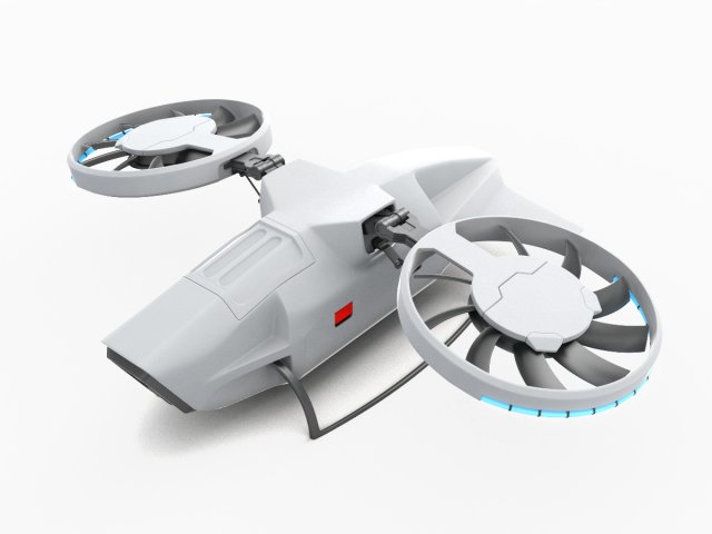 cargo quadrocopter dron concept 03 Model 3D .c4d .max .obj .3ds .fbx .stl .blend 