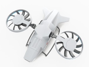 cargo quadrocopter dron concept 03 Model 3D