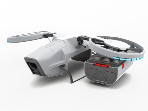cargo quadrocopter dron concept 03 Model 3D