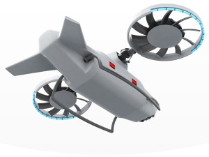 cargo quadrocopter dron concept 03 Model 3D
