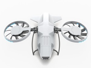cargo quadrocopter dron concept 03 Model 3D