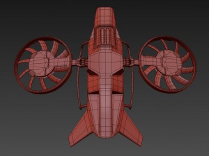 cargo quadrocopter dron concept 03 Model 3D