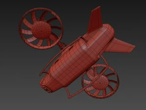 cargo quadrocopter dron concept 03 3D Model