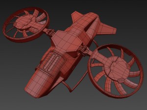 cargo quadrocopter dron concept 03 Model 3D