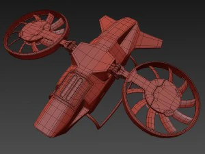 cargo quadrocopter dron concept 03 3D Model