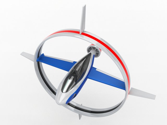 circle space plane 3D Модель .c4d .max .obj .3ds .fbx .stl .blend 