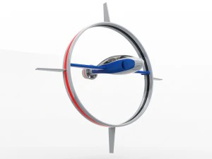 circle space plane 3D Model