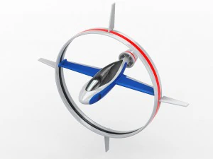 circle space plane 3D Model