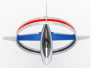 circle space plane 3D Model