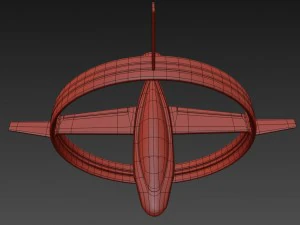circle space plane 3D Model