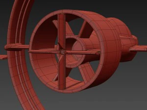 circle space plane 3D Model