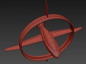 circle space plane 3D Model