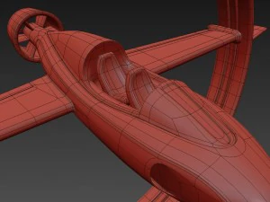 circle space plane 3D Model