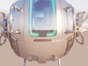 futuristic cargo drone realistic 3d model vray Modelo 3D