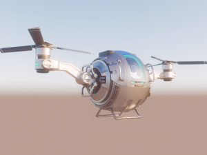 futuristic cargo drone realistic 3d model vray Modelo 3D