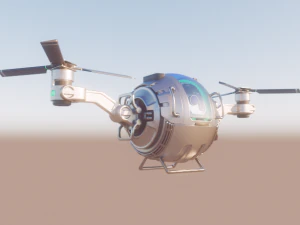 futuristische Frachtdrohne, realistisches 3D-Modell vray 3D Modell