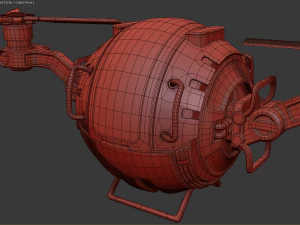 futuristische Frachtdrohne, realistisches 3D-Modell vray 3D Modell