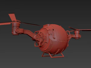 futuristische Frachtdrohne, realistisches 3D-Modell vray 3D Modell