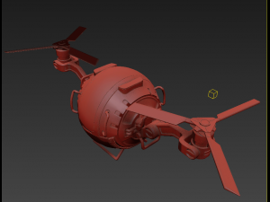 futuristic cargo drone realistic 3d model vray Modelo 3D