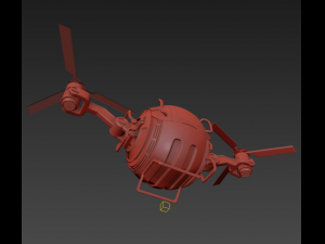 futuristic cargo drone realistic 3d model vray Modelo 3D