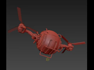 futuristische Frachtdrohne, realistisches 3D-Modell vray 3D Modell