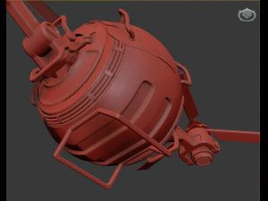 futuristische Frachtdrohne, realistisches 3D-Modell vray 3D Modell