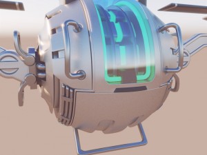 futuristic cargo drone realistic 3d model vray Modelo 3D