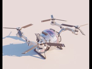 cargo quadcopter sci fi 3d model vray 3D Model